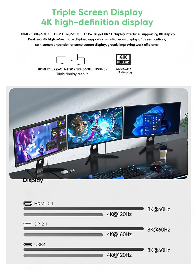 Topton Gaming Mini PC OCuLink AMD Ryzen AI 9 HX 370 ES AI 7 PRO 350 ES USB4 2x2.5G LAN 2xNVMe Desktop Computer Windows 11 WiFi6E