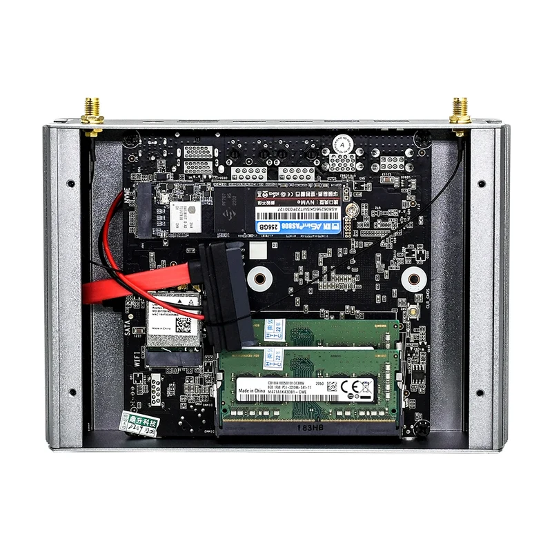 Topton Fanless AMD Mini Computer FU02 Ryzen 7 7730U 5825U R5 5625U 4500U Gaming PC Dual LAN Firewall 2*HDMI2.0 NVMe DDR4 WiFi6