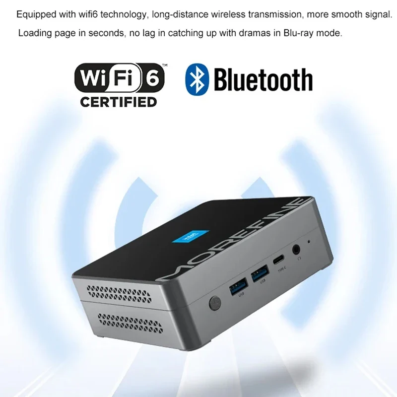 MOREFINE M9S Mini PC 12th Gen Intel i3 N305 N300 N200 ES QS PCIE3.0x4 2xLAN Home /Office Computer Windows 11 NUC WiFi6 Firewall