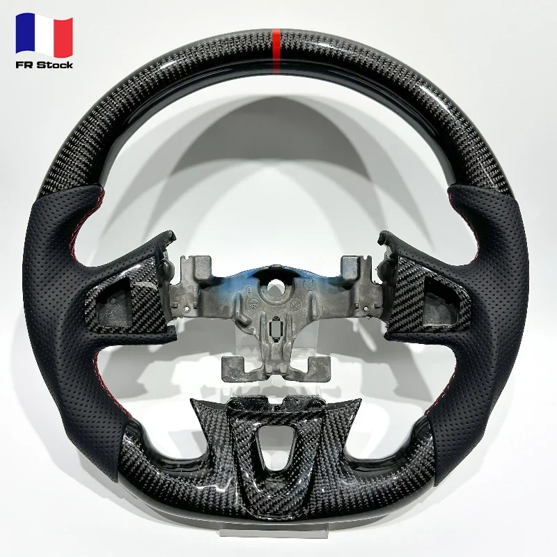 European Warehouse Black Carbon Fiber Spot Delivery Directly and Perforated Leather Red Top Line for Renault Megane RS Megane 3