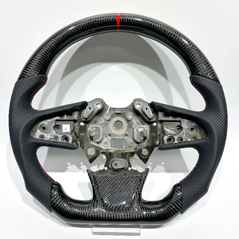 European Warehouse Spot Delivery Directly Black Carbon Fiber and Perforated Leather Red Top Line for Renault Megane RS Megane 4