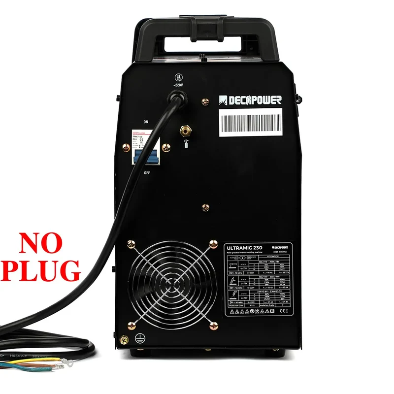 Decapower Dual Pulse 230A True Rated IGBT Inverter Multi-Process MIG MMA TIG Welding Machine With 25AK MIG Torch & Accessories