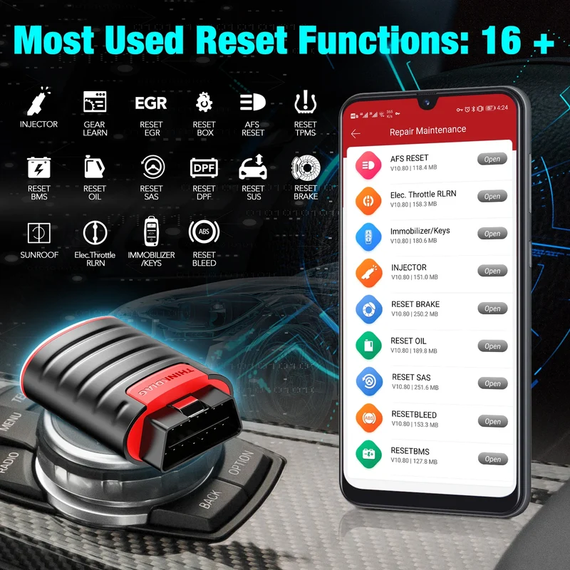 Thinkdiag New Version OBD2 Scanner for Full System Bidirectional Diagnostic Scan Tool OE Level 1 Year Software 12V Cars