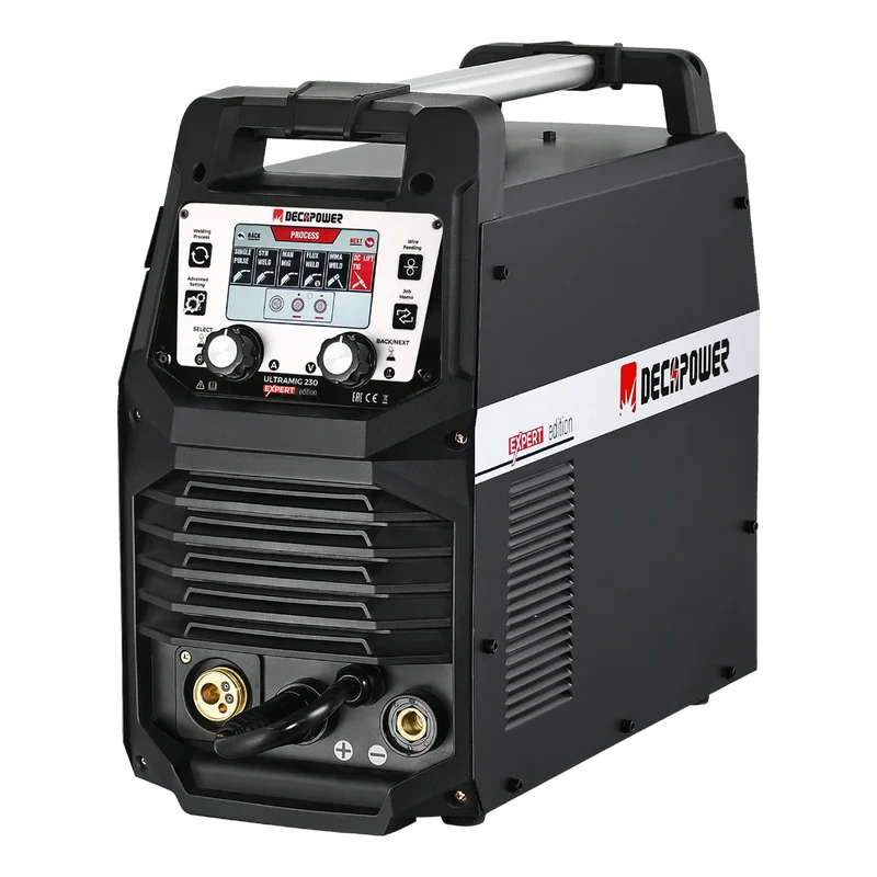 DECAPOWER ULTRAMIG 230 Fast Shipping 220V Synergic Pulse Gas Gasless MIG ARC Lift TIG IGBT Inverter Welding Machine