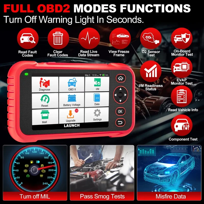 CRP129E PLUS Diagnostic Magic Full System Scan 8 Special Functions 12V Adaptation Professional Level