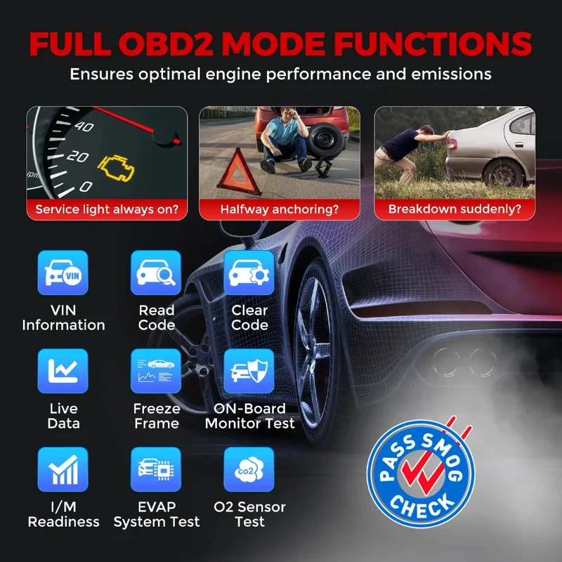 LAUNCH CRP123I Diagnostic Instrument Four System OBD2 7 Reset Lifetime Update Economic Practical