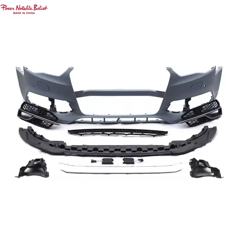 Car A3 S3 Front Bumper S3 Style Body Kits With Gloss Black for Audi A3 8V S3 8V5807065GRU 2013 2014 2015 2016