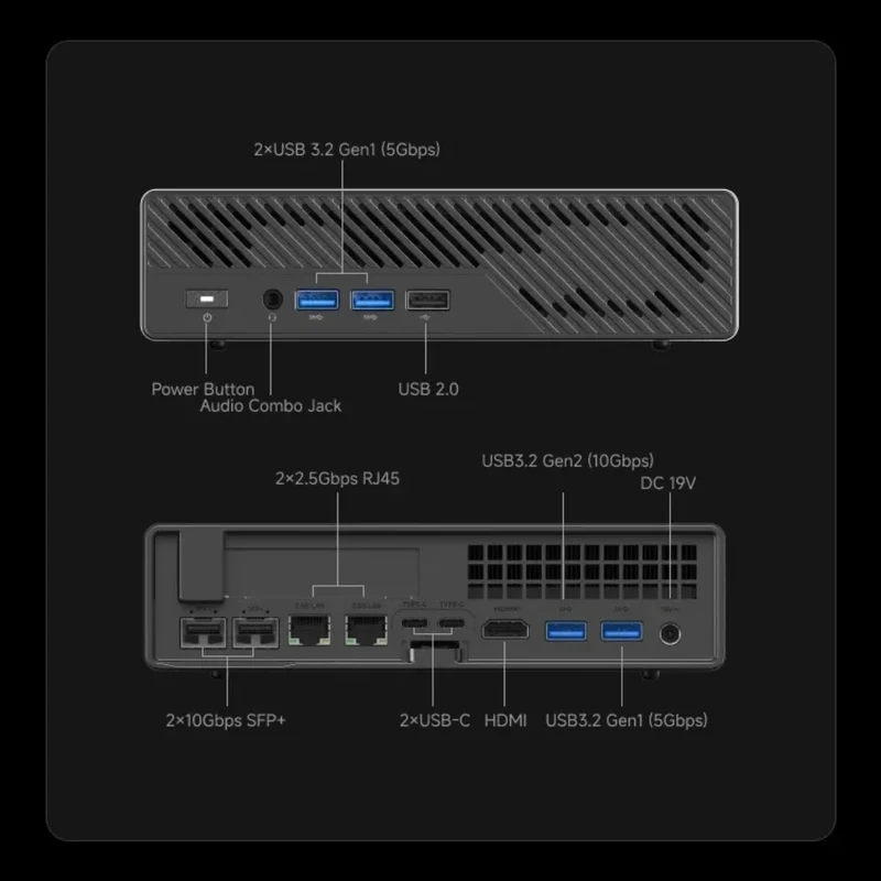 MINISFORUM MS-A2 Mini PC AMD Ryzen 9 9955HX/7945HX Windows 11 DDR5 PCIe SSD WIFI6E BT5.2 Dual 10G SFP+ Gaming MINI PC Computer