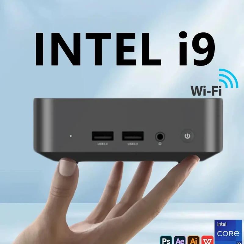 Mini Gaming PC Desktop Windows 11 Pro Intel Core I9 8950HK Mini PC 16GB DDR4 1TB SSD PC Gamer Computer Dual WIFI 6 BT5.2 4K HD