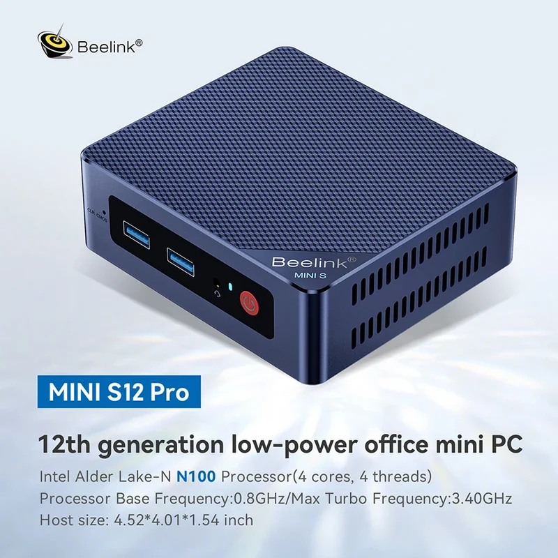 Beelink Mini S13 Intel Twin Lake N150 S12 Pro N100 16G 500G Windows 11 Mini S 11th N5095 DDR4 8GB 128GB Desktop Computer N95