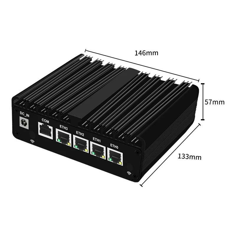 Topton pfSense Firewall Soft Router J6412 J5005 N150 4x i226-V 2.5G LAN NVMe Barebone Fanless Mini PC HDMI2.0 DP AES-NI OPNsense