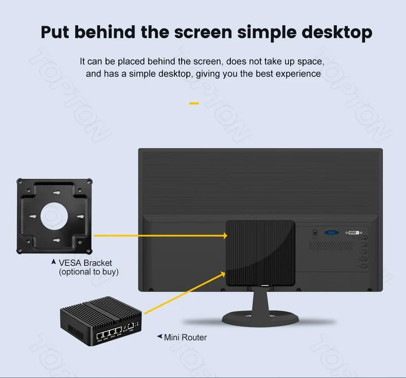 Topton pfSense Firewall Soft Router J6412 J5005 N150 4x i226-V 2.5G LAN NVMe Barebone Fanless Mini PC HDMI2.0 DP AES-NI OPNsense
