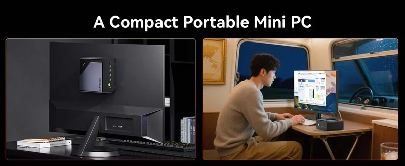 GMKtec MINI PC K12 AMD Ryzen 7 H 255 DDR5 M.2 PCIE SSD WIFI6 BT5.2 2*2.5G Lan Windows 11 Pro Desk Office Mini PC Gaming Computer