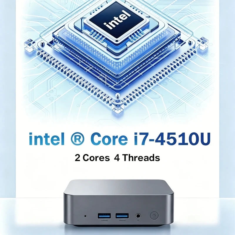 2026 Mini PC Windows 11 Pro Intel Core i7-4510U Minipc Computer 16GB RAM 1TB 2TB SSD WiFi6 USB Portable Mini Desktop PC Office