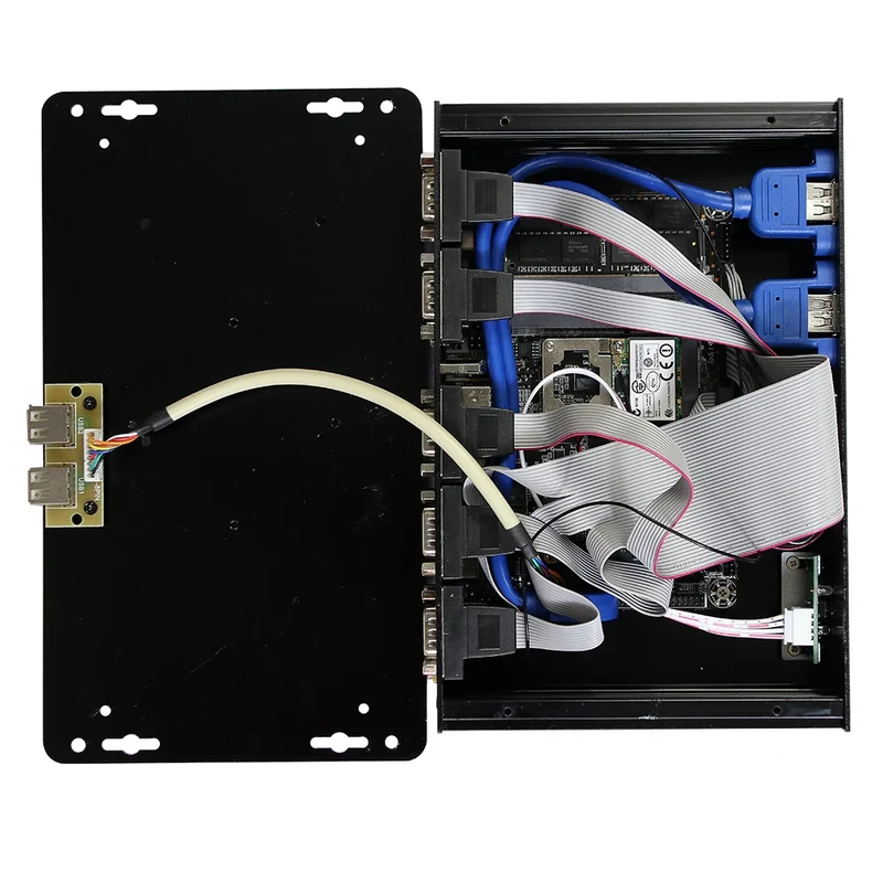 Industrial Mini PC Fanless Dual LAN 6x COM-RS232 Support 1x RS485 Intel I7-5500U Celeron J1900 SIM Slot Mini-PCIe Windows Linux