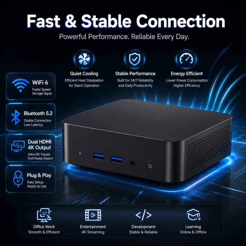 MINI Gaming PC Windows 11 Intel Core I9 10980hk 16GB 32GB RAM 1TB SSD WIFI 6 BT5.2 4K HD Mini Gaming Office Study PC