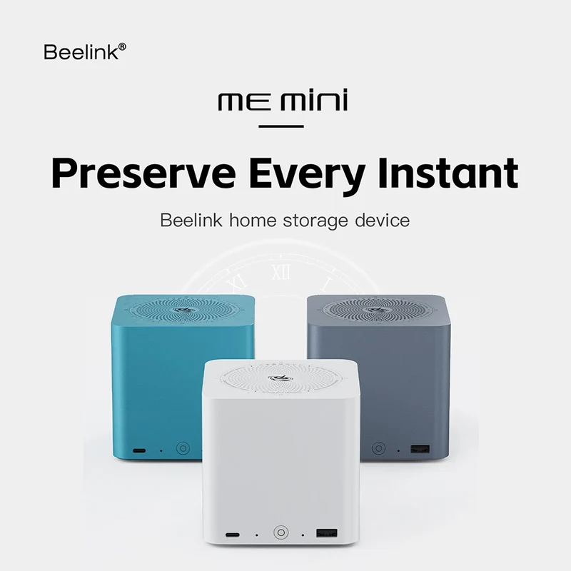 Beelink ME Mini ME Pro Intel Twin Lake N150 LPDDR5 4800MHz 16GB RAM 1T SSD WiFi6 4K Dual Lan Home Network Storage NAS Mini Host