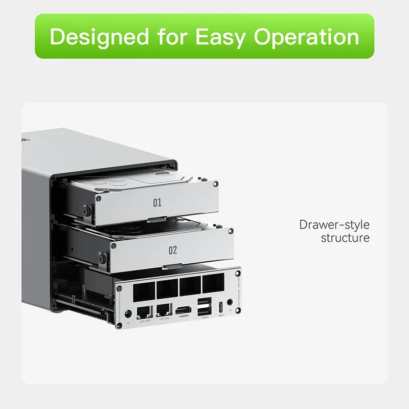 Beelink ME Mini ME Pro Intel Twin Lake N150 LPDDR5 4800MHz 16GB RAM 1T SSD WiFi6 4K Dual Lan Home Network Storage NAS Mini Host
