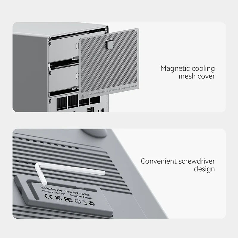 Beelink ME Mini ME Pro Intel Twin Lake N150 LPDDR5 4800MHz 16GB RAM 1T SSD WiFi6 4K Dual Lan Home Network Storage NAS Mini Host