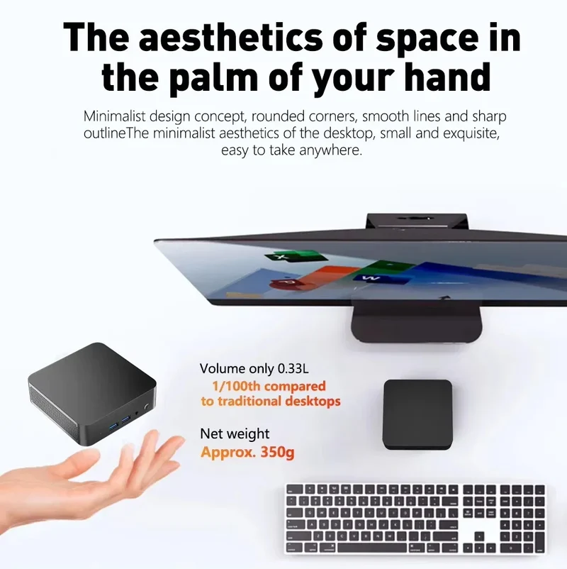2026 Portable Intel Core i9-10980HK Computer Windows11 Pro 32GB RAM 1TB SSD Gaming Computer Dual-Band WiFi6 game Mini Desktop PC