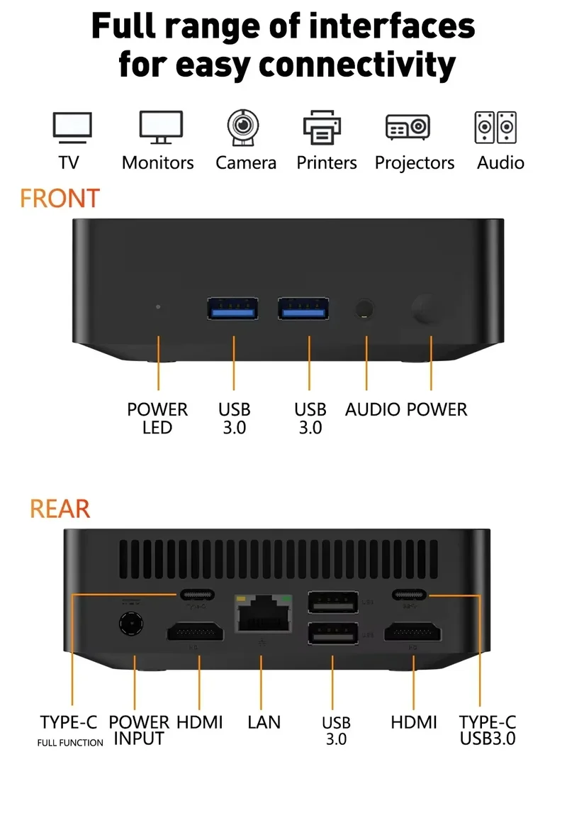 2026 Portable Intel Core i9-10980HK Computer Windows11 Pro 32GB RAM 1TB SSD Gaming Computer Dual-Band WiFi6 game Mini Desktop PC