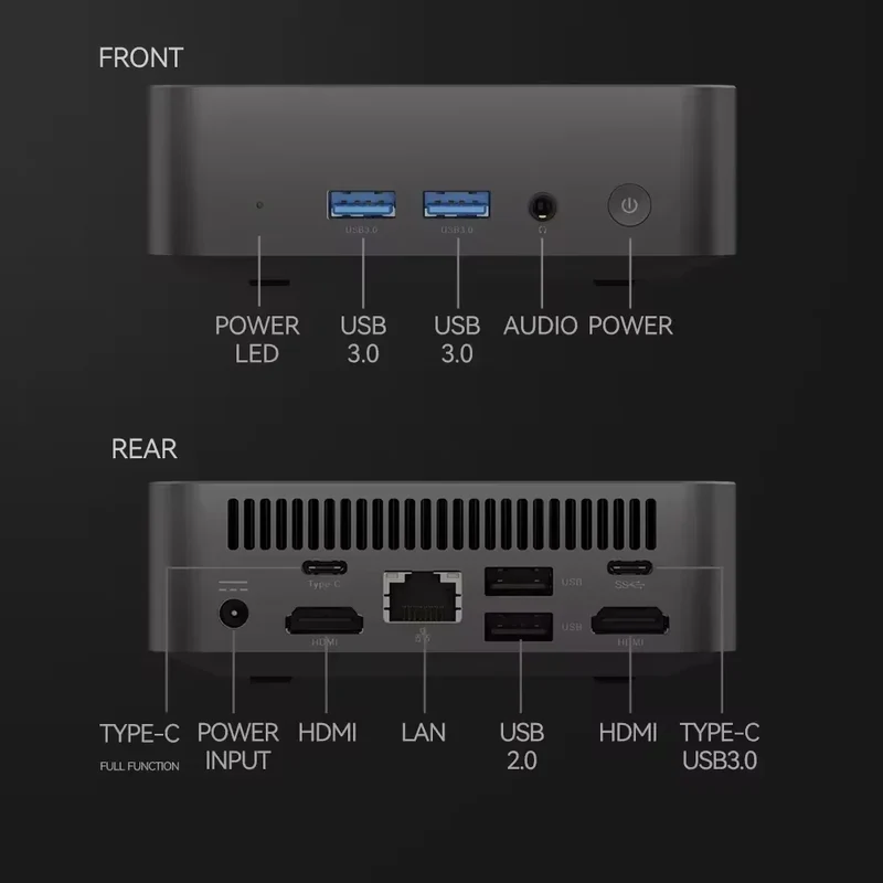2026 Powerful Mini PC Intel Core I9-8950HK I3-6100 16GB DDR4 1TB SSD Windows 11 WiFi 6 BT5.2 Gaming Office Portable Desktop PC