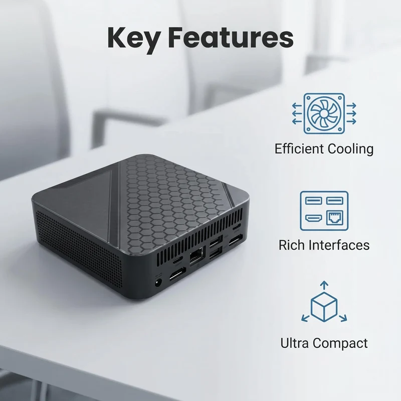 2026 Intel Core I9-8950HK Gaming Mini PC 16GB RAM 1TB/2TB SSD 4K WiFi6 BT5.2 Compact Mini Desktop Computer For Office Gaming