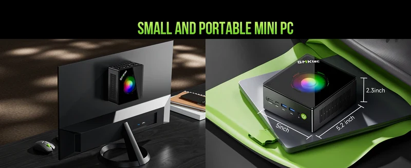 GMKtec K11 Mini PC AMD Ryzen 9 8945HS PC Gaming OCuLink DDR5 5600MHz 16GB/32GB RAM 512GB/1TB SSD Barebone USB4 Dual 2.5G LAN