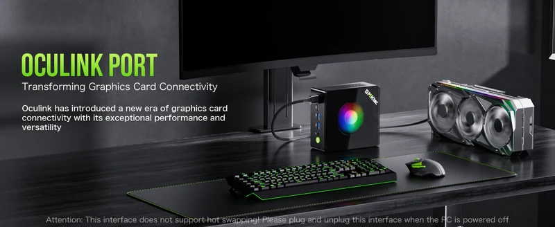 GMKtec Mini PC K11 K8 PLUS M7 AMD Ryzen R9 8945HS R7 8845HS 6850H Windows 11 WiFi6 2*DDR5 USB4.0 2.5G LAN OCulink Gamer Computer