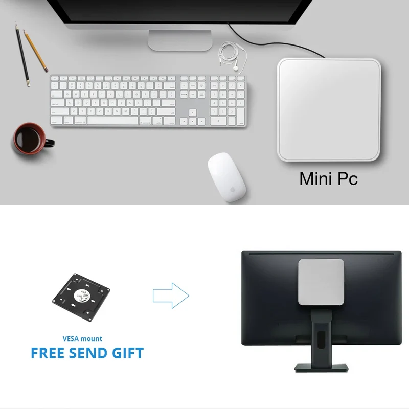 Mini PC HTPC Core i5 3317U 4200U Windows 10 Cooler Fan 8G RAM DDR3L Gaming Mini Computer HDMI Wifi Office Home Desktop minipc