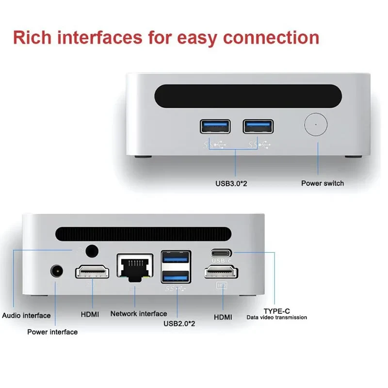 AITTACT New Mini PC AMD Ryzen5 4500U Ryzen7 7730U 1500MHZ GPU Windows 10/11 DDR4 Suporte 64GB RAM WiFi6 NUC