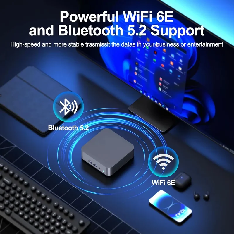 2026 NEW Intel I9-10980HK/N150 Portable Mini PC Computer Windows 11 32GB DDR4 1/2TB SSD Gaming Computer WiFi 6 Office Desktop