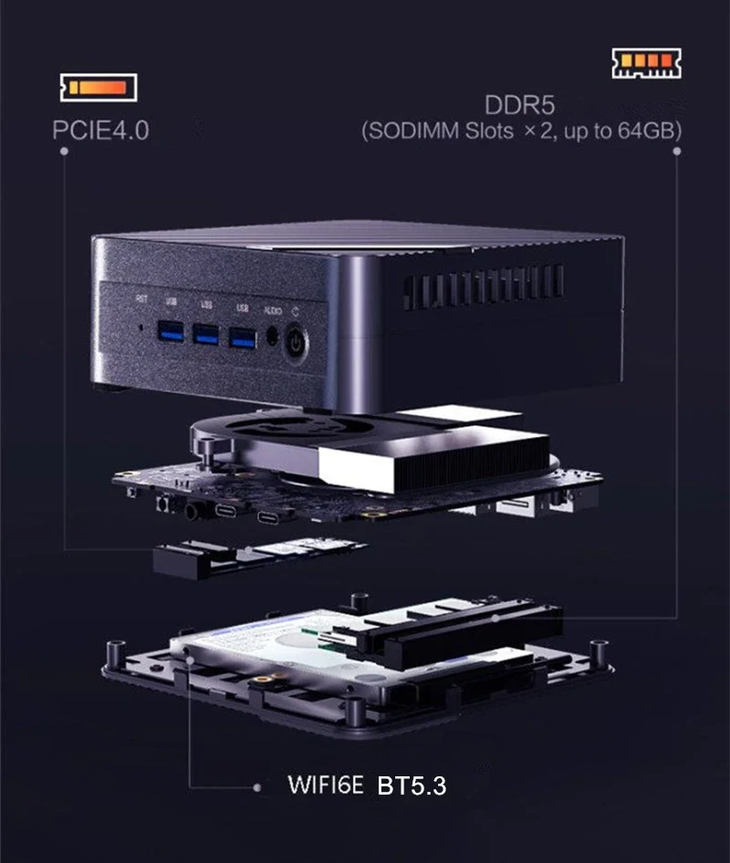 Topton Solid Nuc D17 Gaming Mini Computer Intel i7 1360P/1365U ES Thunderbolt 4 2*DDR5 2*2.5G LAN Firewall PC Windows 11 WiFi6E