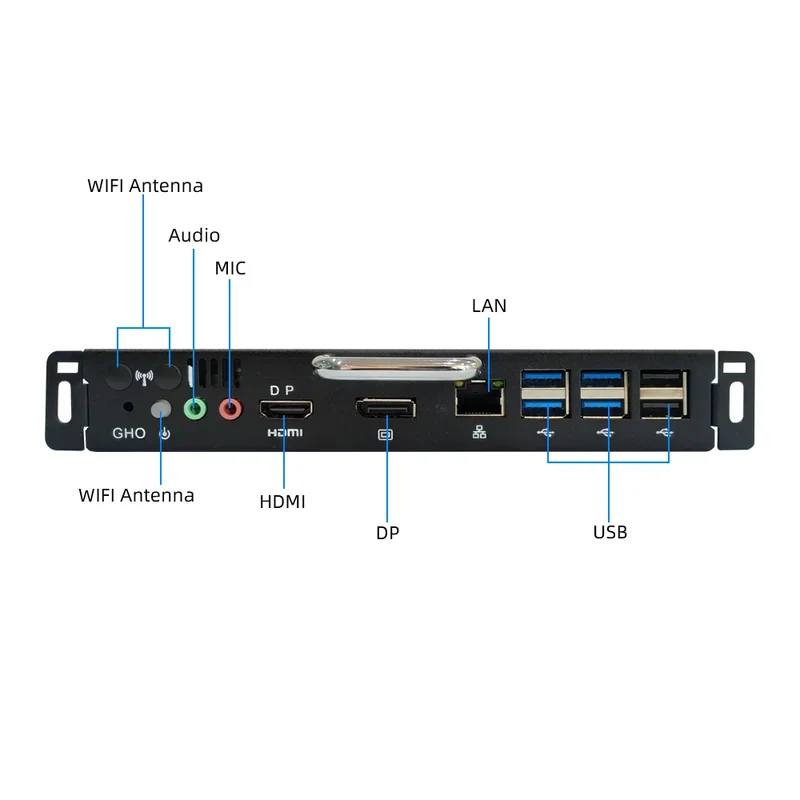 TexHoo OPS Mini PC Computer Intel Core i5 12450H Processor Windows 11 Pro DDR4 SSD For Conference Teach Screen Builtin Host 30MM