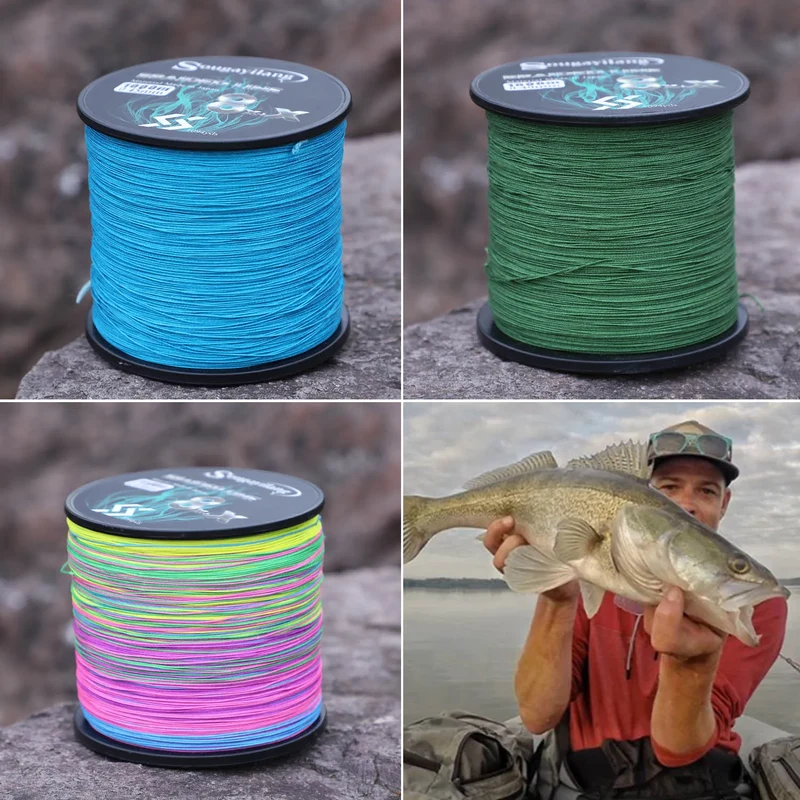Sougayilang 9 Strands Strong PE Fishing Line Wires 300M 500M 1000M Strong Abrasion Resistance Multifilament Fishing Line