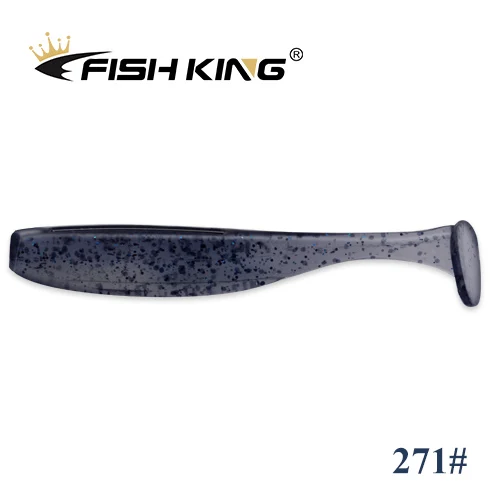 FISH KING Easy Shiner Fishing Lure 50mm 75mm 100mm Wobblers Carp Fishing Soft Lures Silicone Artificial Double Color Bait T Tail