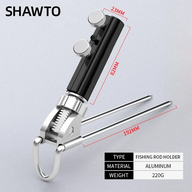 Shawto 2.1M Stainless Steel Thickened Telescopic Fishing Rod Holder 7 Section Bracket Rack Pole Stand Fishing Tools