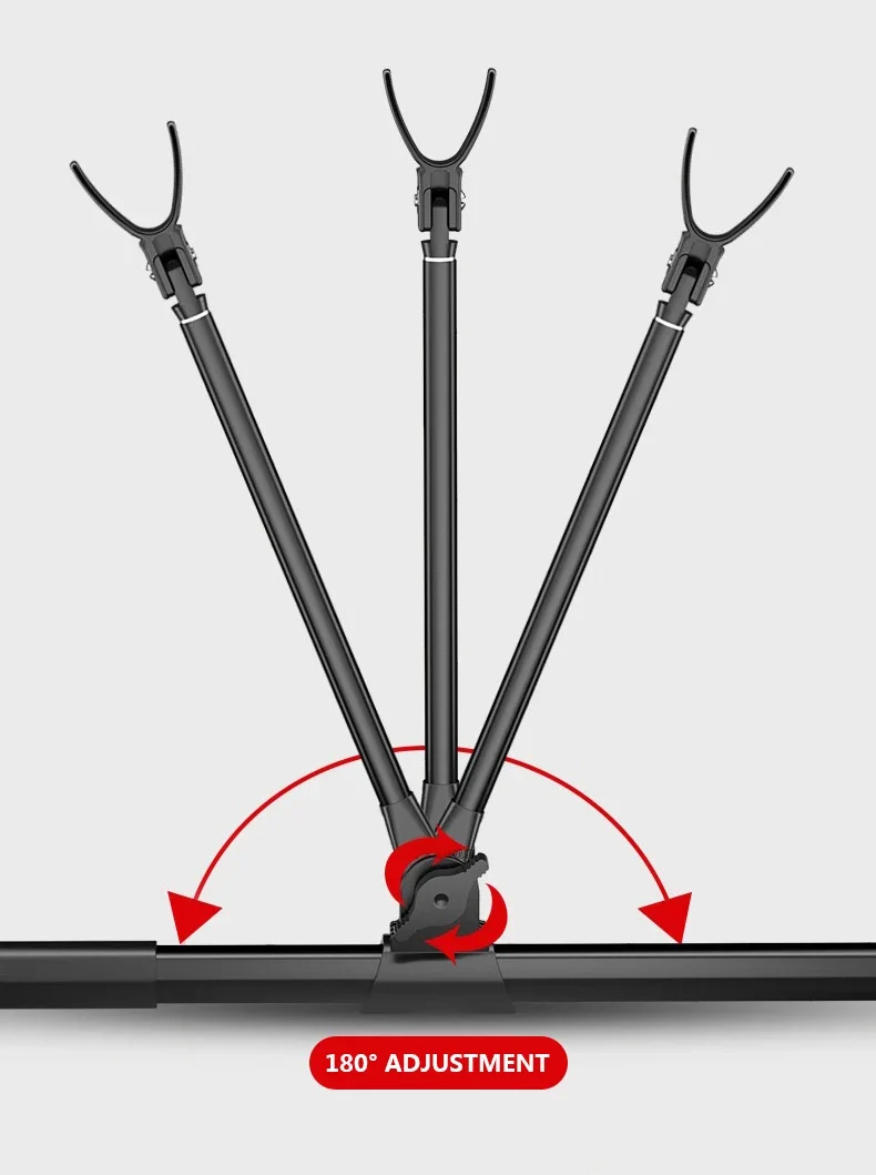 Shawto 2.1M Stainless Steel Thickened Telescopic Fishing Rod Holder 7 Section Bracket Rack Pole Stand Fishing Tools