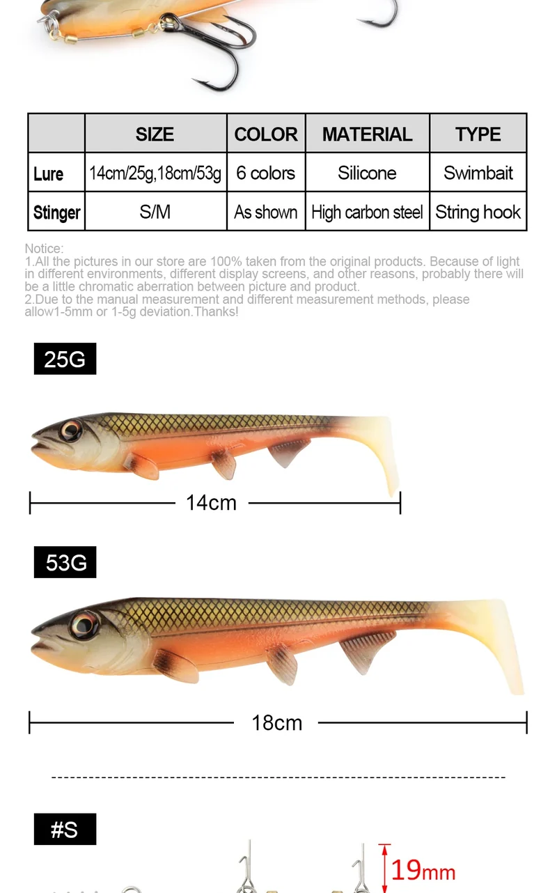 Spinpoler Big Fish Soft Fishing Lure With Stinger Rig Hook Set 14cm/18cm Jigging Trolling For Saltwater Sea Fishing Tackle Pesca