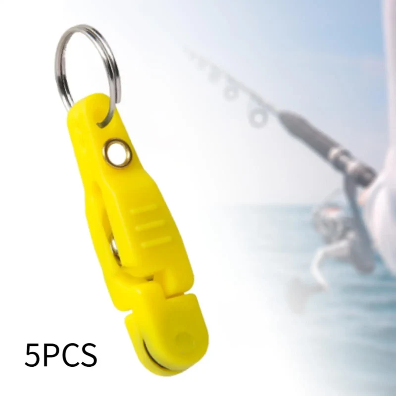 5 Pieces Heavy Tension Snap Release Clips for Weight Boat Fishing Downrigger with Key Ring for Kite Weight Downrigger
