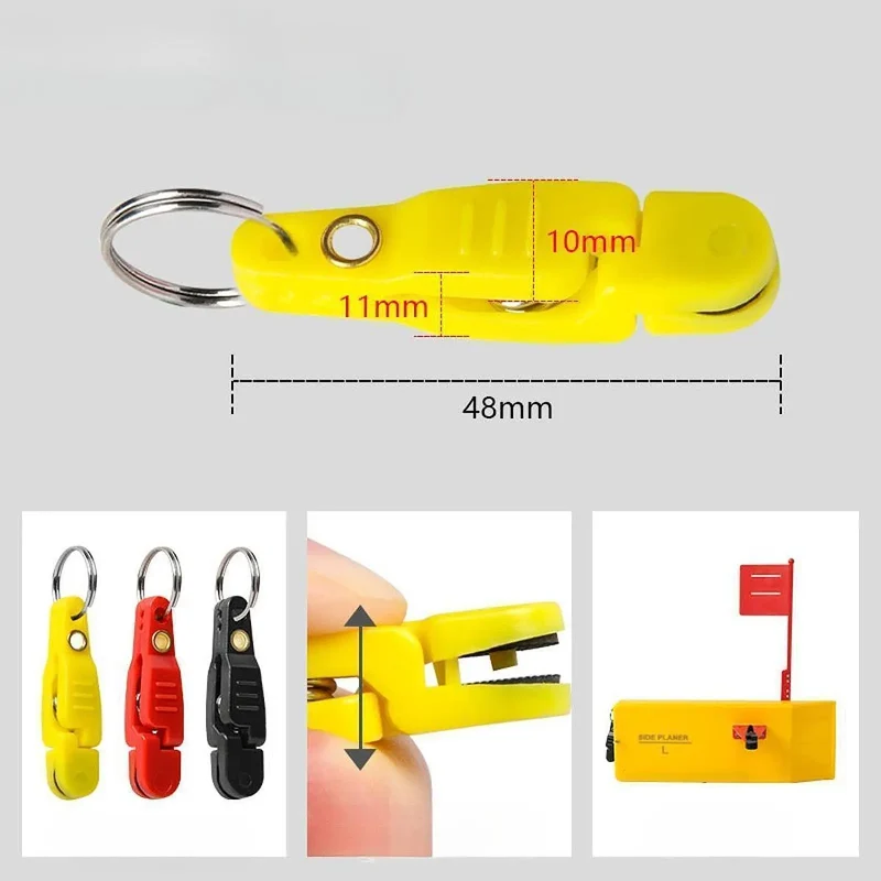 5 Pieces Heavy Tension Snap Release Clips for Weight Boat Fishing Downrigger with Key Ring for Kite Weight Downrigger