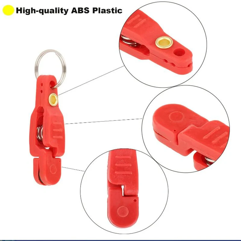 5 Pieces Heavy Tension Snap Release Clips for Weight Boat Fishing Downrigger with Key Ring for Kite Weight Downrigger
