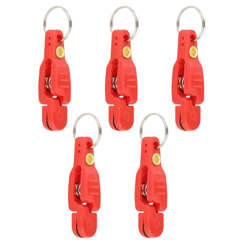 5 Pieces Heavy Tension Snap Release Clips for Weight Boat Fishing Downrigger with Key Ring for Kite Weight Downrigger