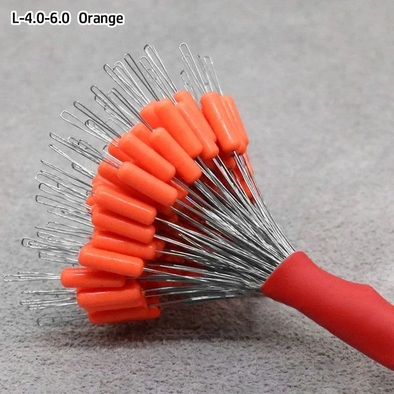 100pcs/Pack S/LOlive Float Fishing Bobber Silicone Stopper Red/Blue Space Bean Connector Line Resistance Fishing Accessories