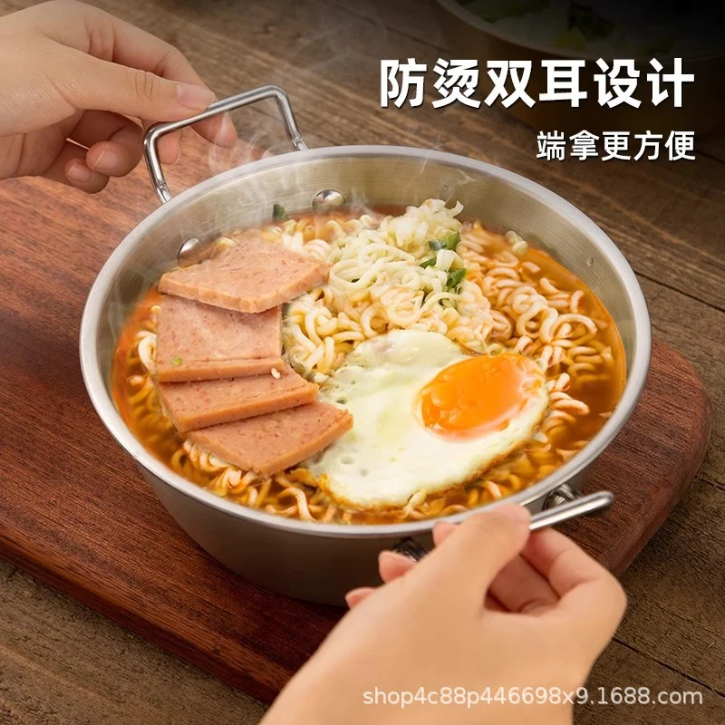 304 stainless steel bowl double ear bowl salad bowl snacks French fries fried chicken nuggets plate hot pot sauce bowl cooking bowl