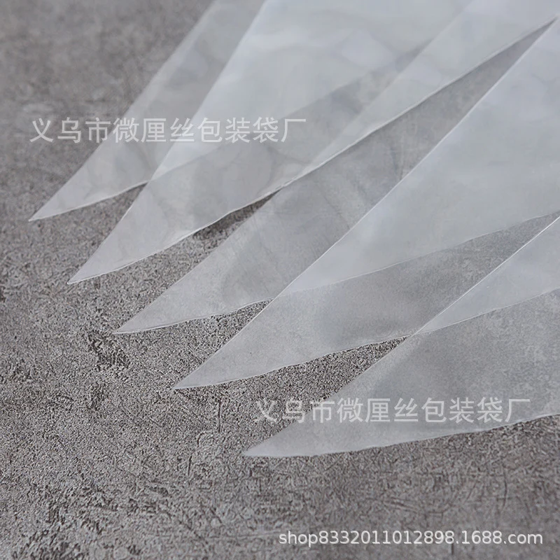 Explosion-Proof High-Pressure Disposable Piping Bag Thickeneded Transparent Spot Plastic Ldpe Environmentally Friendly Triangle Bag 50 Pieces Small Size