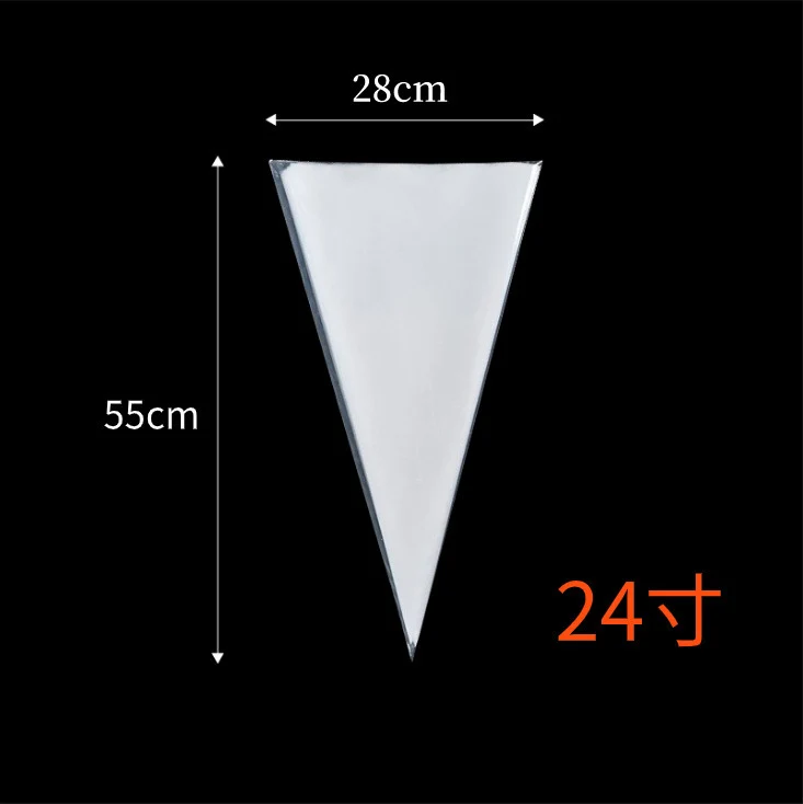 Explosion-Proof High-Pressure Disposable Piping Bag Thickeneded Transparent Spot Plastic Ldpe Environmentally Friendly Triangle Bag 50 Pieces Small Size
