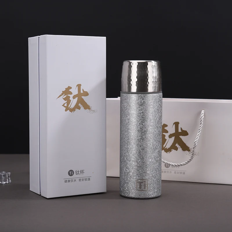 New High-Looking Pure Titanium Insulated Titanium Cup, Light Luxury and High-End Business Gift Water Cup, High-End Household Tea Cup