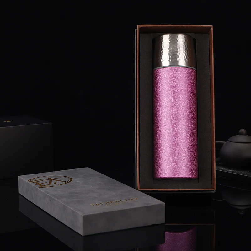New High-Looking Pure Titanium Insulated Titanium Cup, Light Luxury and High-End Business Gift Water Cup, High-End Household Tea Cup