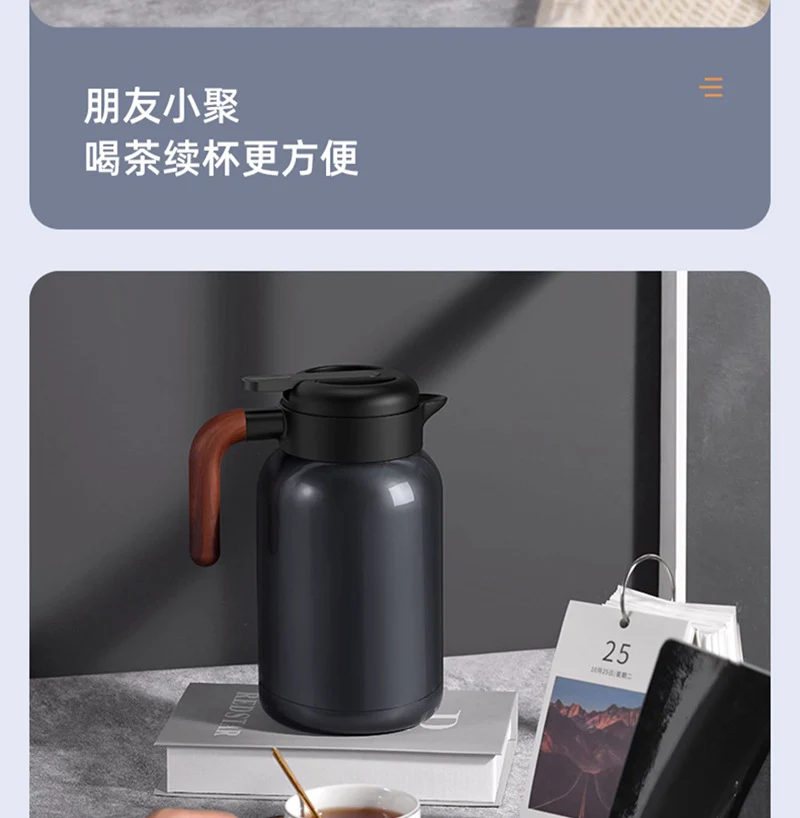 316L Stainless Steel Insulated Large Capacity Kettle for Home Use, Thermos for Tea, Dedicated for Warming Tea, Water Separation, and Stewing Tea Kettle